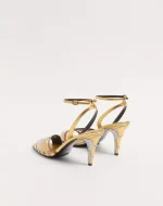 Valentino Ladycrush Sandal In Laminated Nappa With Crystals 85Mm - Image 5